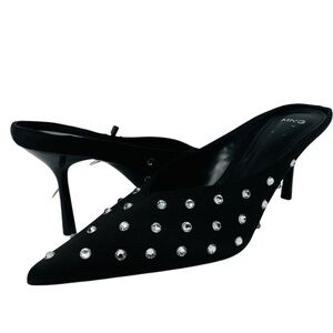 Mango Black Studded Heels